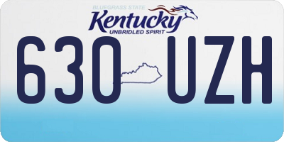 KY license plate 630UZH