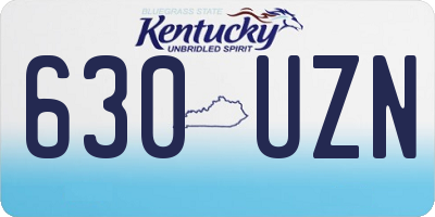 KY license plate 630UZN
