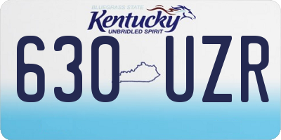 KY license plate 630UZR