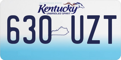 KY license plate 630UZT