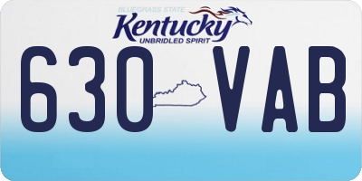 KY license plate 630VAB