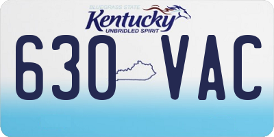 KY license plate 630VAC