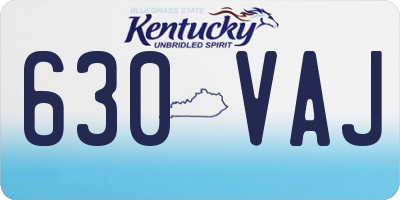 KY license plate 630VAJ