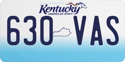 KY license plate 630VAS