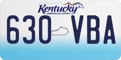 KY license plate 630VBA