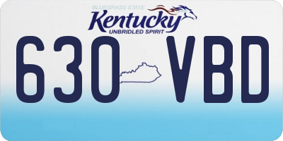 KY license plate 630VBD