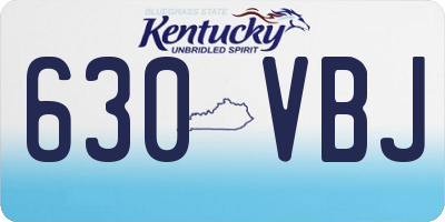 KY license plate 630VBJ