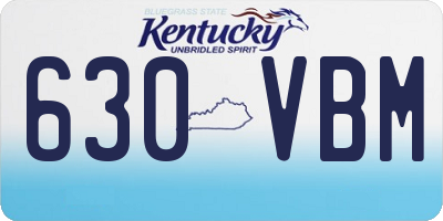 KY license plate 630VBM