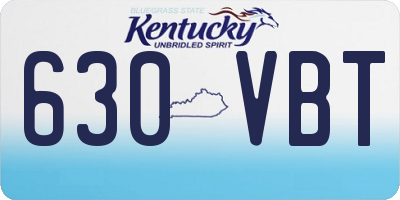 KY license plate 630VBT