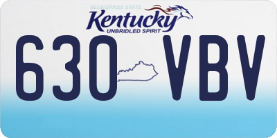 KY license plate 630VBV