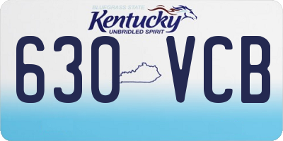 KY license plate 630VCB