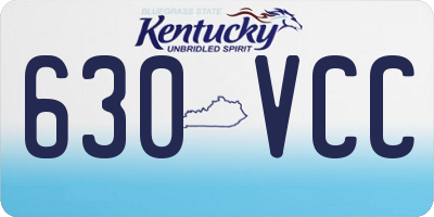 KY license plate 630VCC