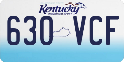 KY license plate 630VCF