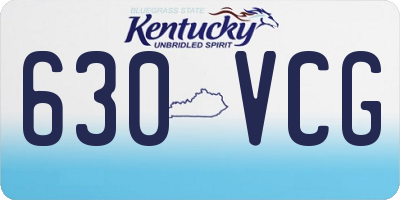 KY license plate 630VCG