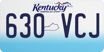 KY license plate 630VCJ