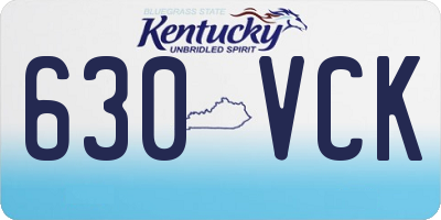 KY license plate 630VCK