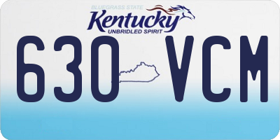KY license plate 630VCM