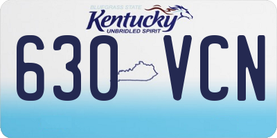 KY license plate 630VCN