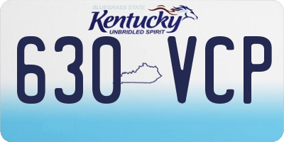 KY license plate 630VCP