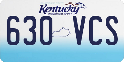 KY license plate 630VCS