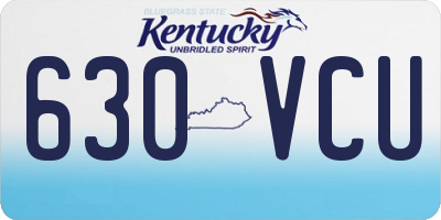 KY license plate 630VCU
