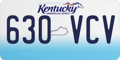KY license plate 630VCV