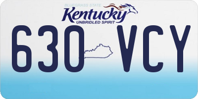 KY license plate 630VCY
