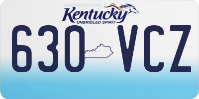 KY license plate 630VCZ