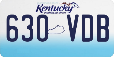 KY license plate 630VDB