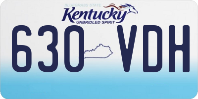 KY license plate 630VDH