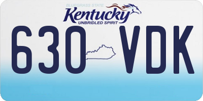 KY license plate 630VDK