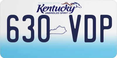 KY license plate 630VDP