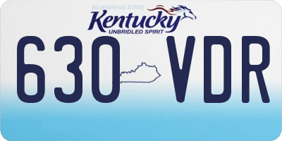 KY license plate 630VDR