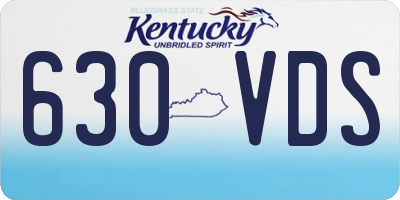 KY license plate 630VDS