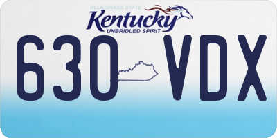 KY license plate 630VDX