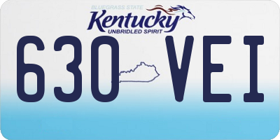 KY license plate 630VEI