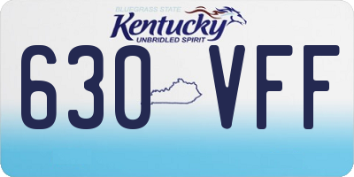 KY license plate 630VFF