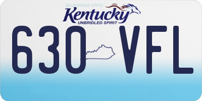 KY license plate 630VFL