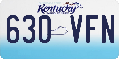 KY license plate 630VFN