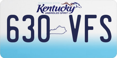 KY license plate 630VFS