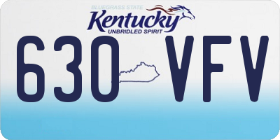 KY license plate 630VFV