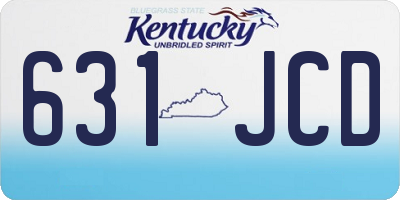 KY license plate 631JCD