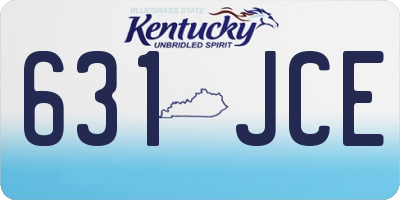 KY license plate 631JCE