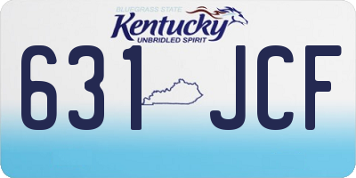 KY license plate 631JCF