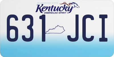 KY license plate 631JCI