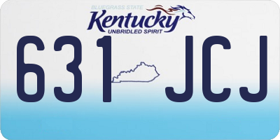 KY license plate 631JCJ