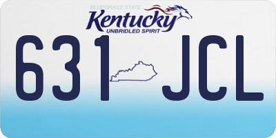 KY license plate 631JCL