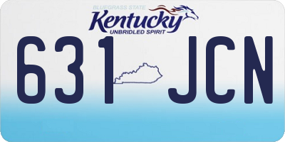 KY license plate 631JCN