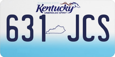 KY license plate 631JCS