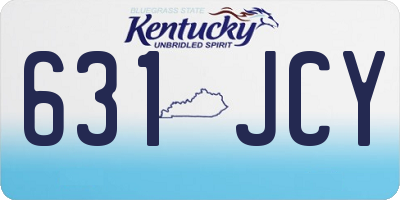 KY license plate 631JCY